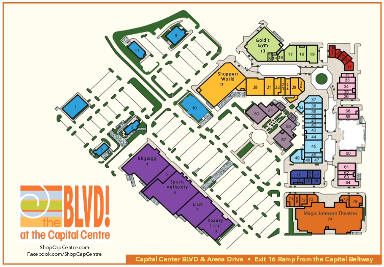 Boulevard at the Capital Centre map