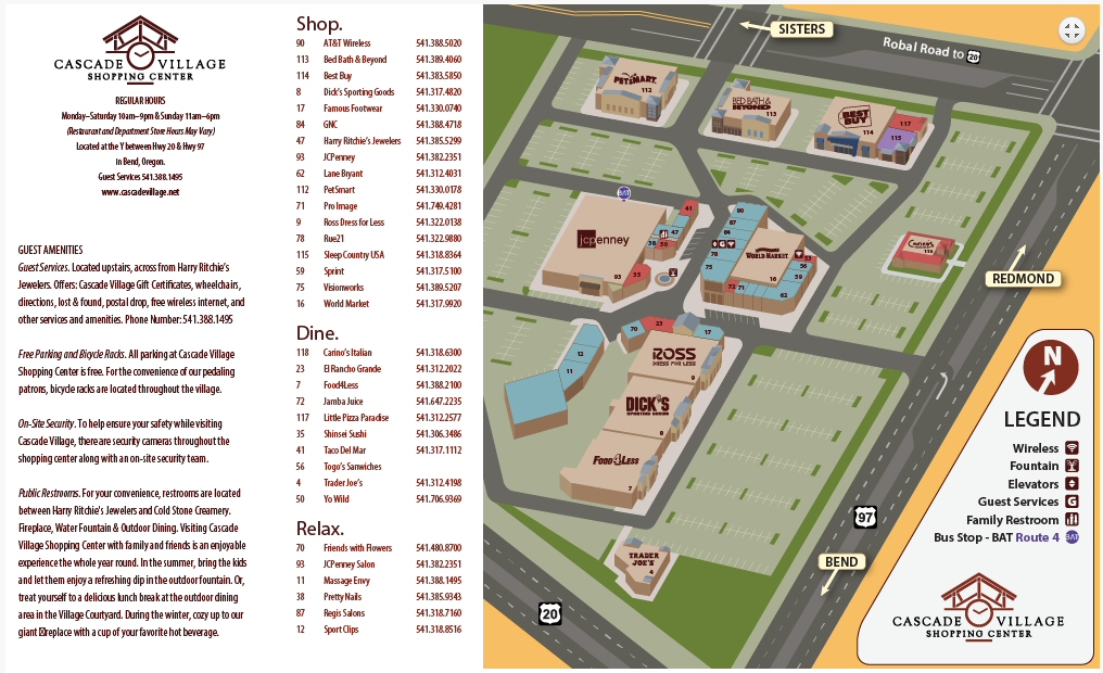 Cascade Village Shopping Center map