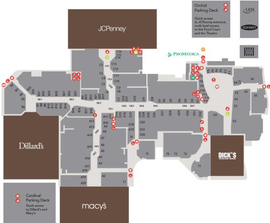 Franklin Park Mall map
