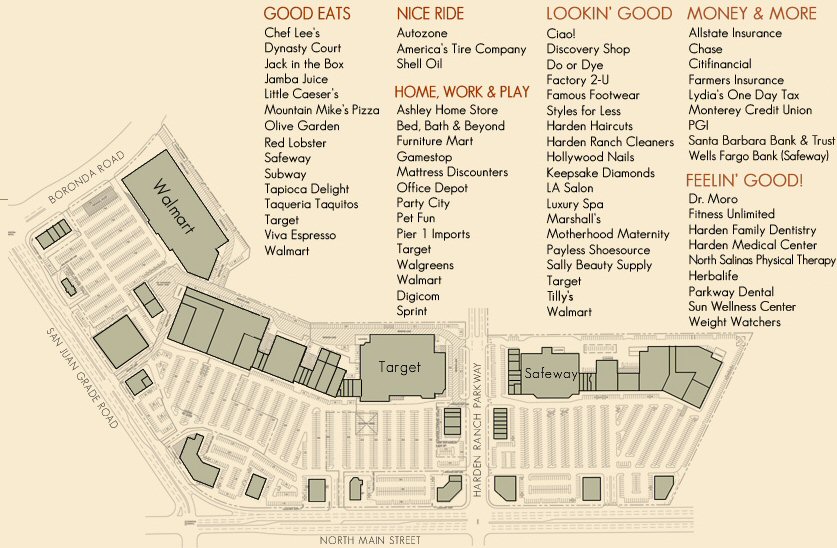 Harden Ranch Plaza map