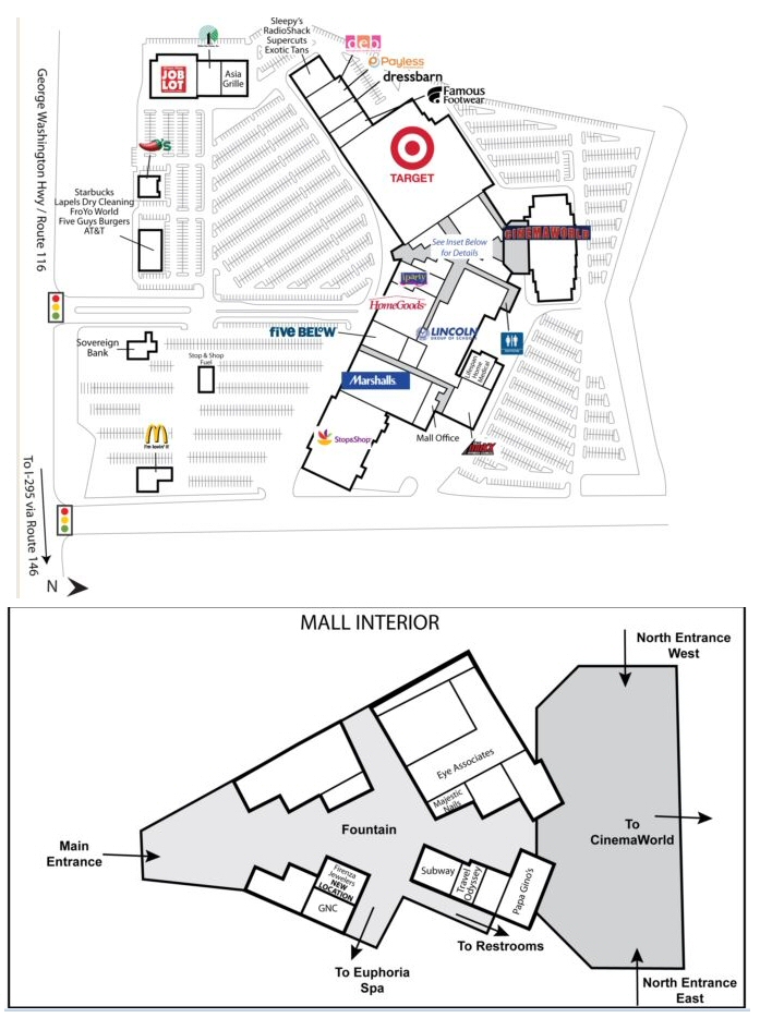 Lincoln Mall map