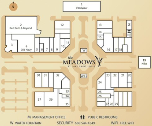 The Meadows at Lake St Louis map