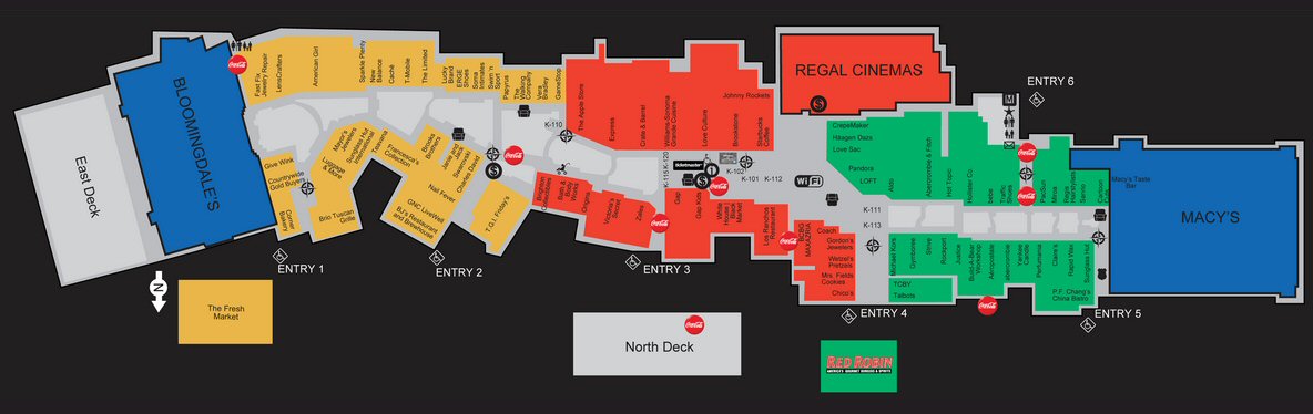 The Falls Shopping Center map