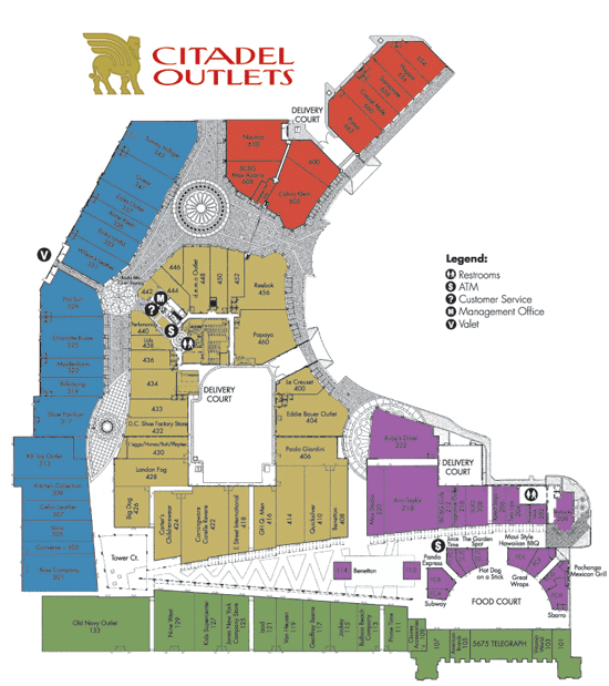 Citadel Outlets map