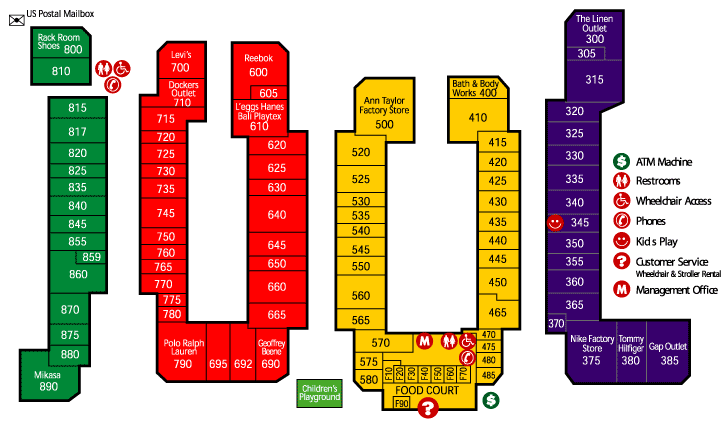 Outlets at Anthem map