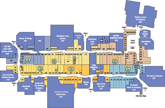 Arizona Mills map