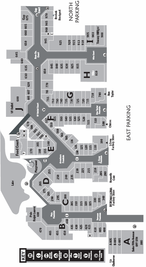 Ellenton Premium Outlets map