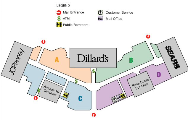 Animas Valley Mall map