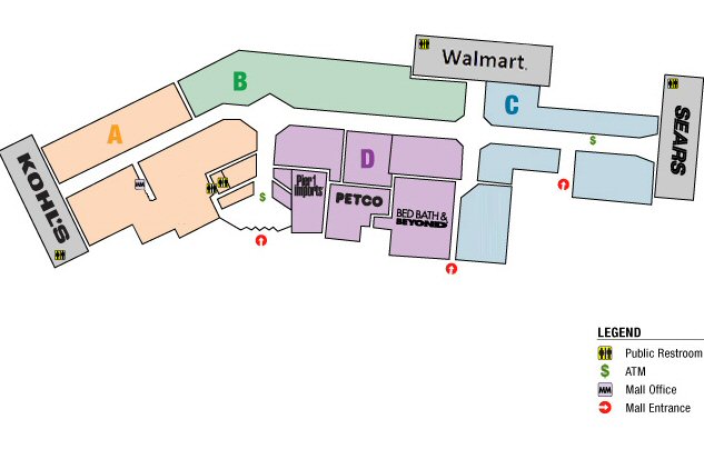 Bayshore Mall map