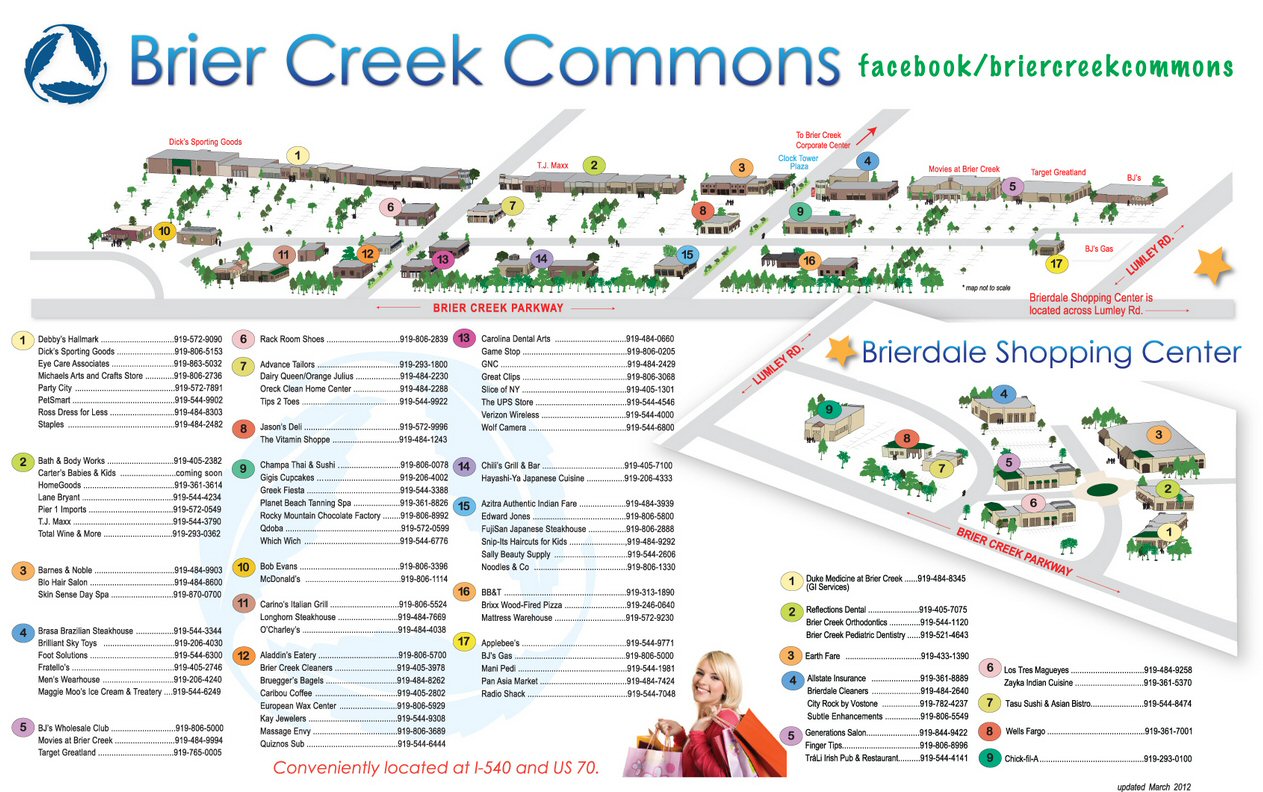 Brier Creek Commons map