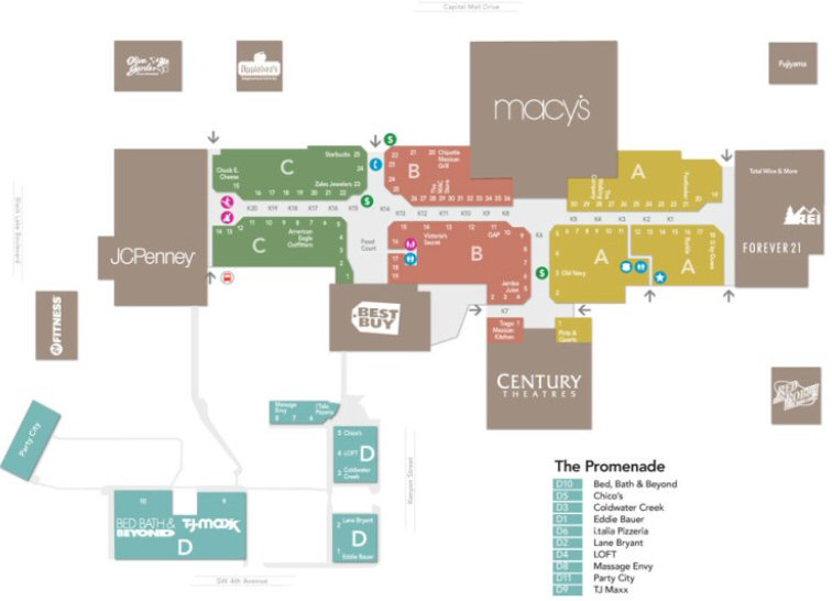 Capital Mall map