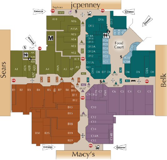 Cross Creek Mall map