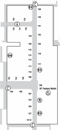 Draper Factory Stores map