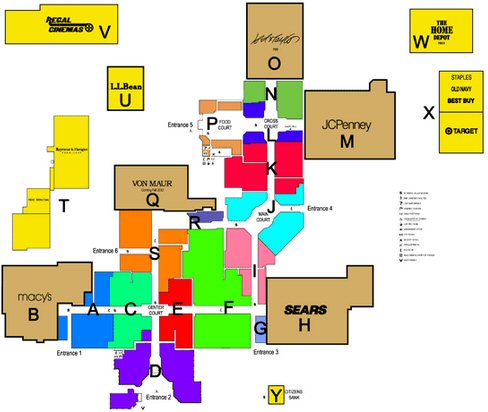 Eastview Mall map