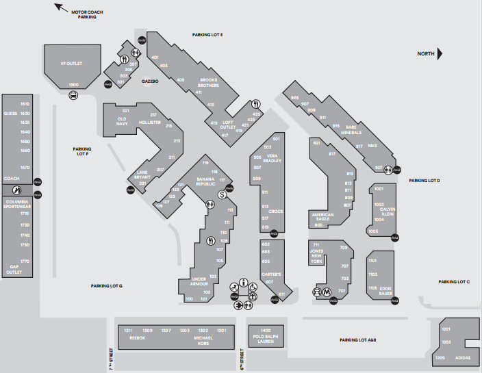 Lighthouse Place Premium Outlets map