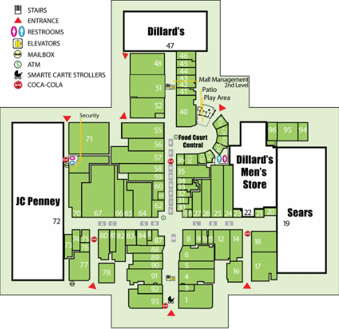 Central Mall Fort Smith map