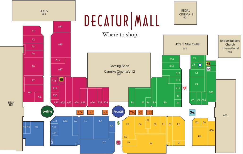 Decatur Mall map