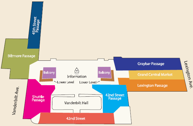 Grand Central Terminal map