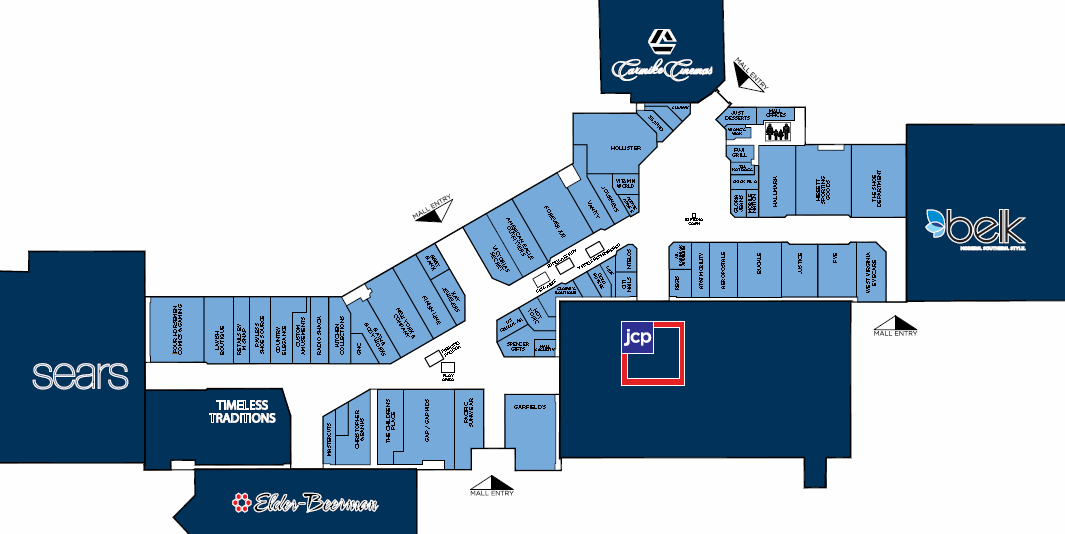Morgantown Mall map
