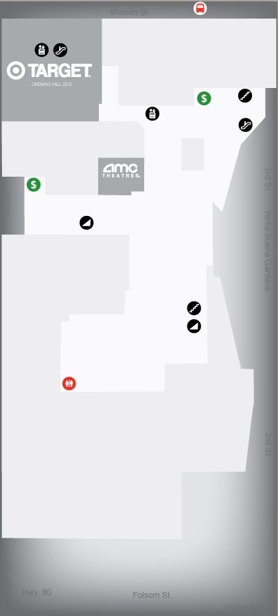 Metreon Shopping Centre map