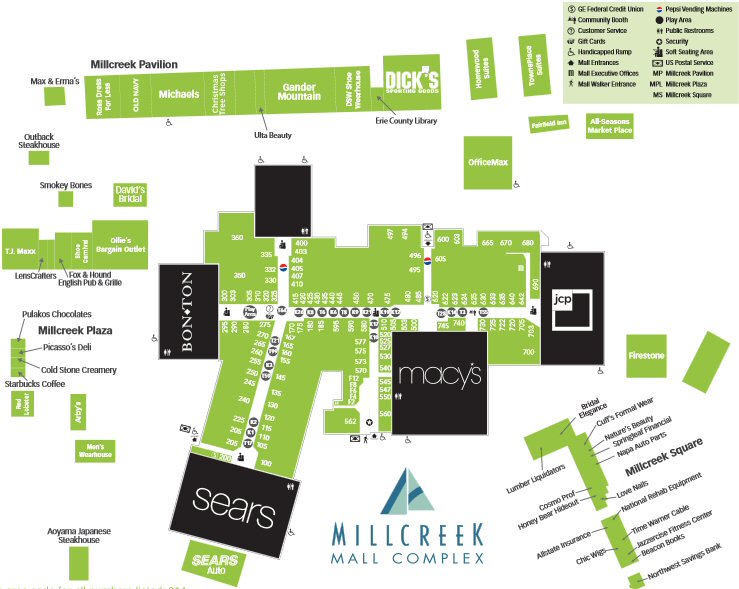 Millcreek Mall map