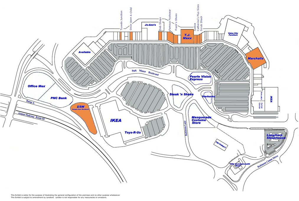 Plaza at Robinson Town Centre map