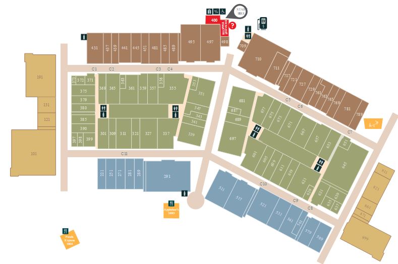 Pooler Tanger Outlets Map Tanger Outlets Savannah In Pooler, Ga