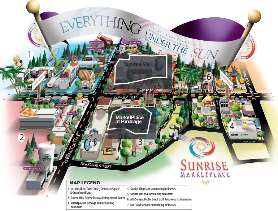 Sunrise Marketplace map