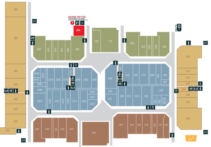 Tanger Outlets Grand Rapids map