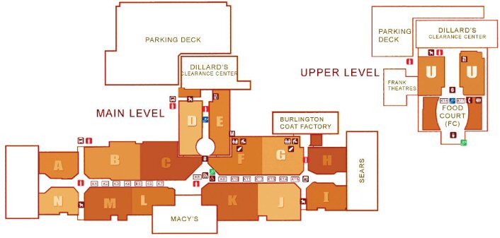 University Mall map