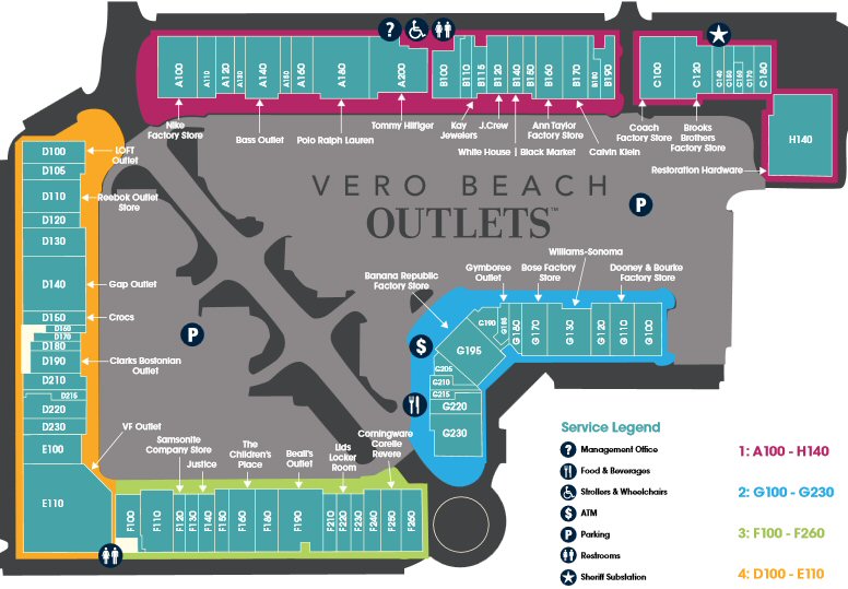 Vero Beach Outlets map